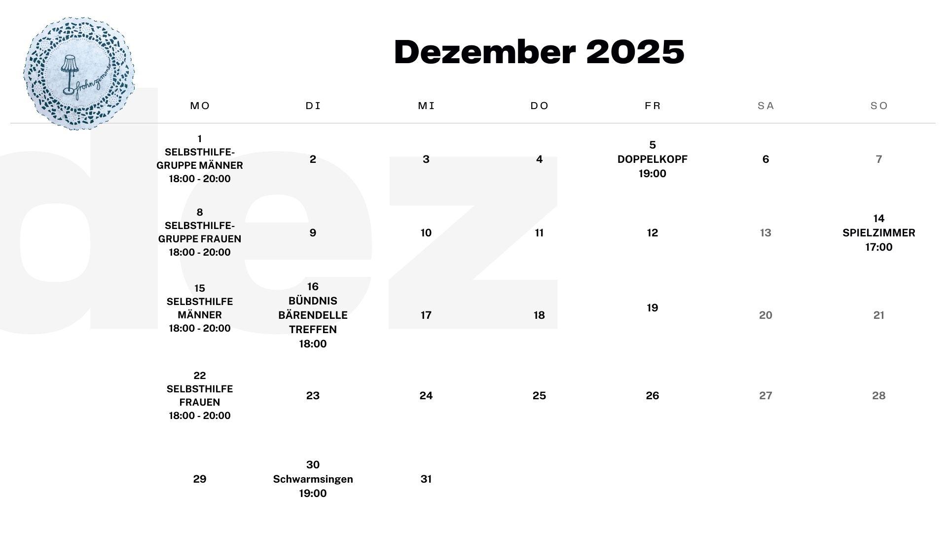 kalender dez